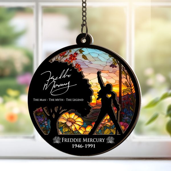 Freddie Mercury Custom Shape Window Hanging Suncatcher - MAITM 8001