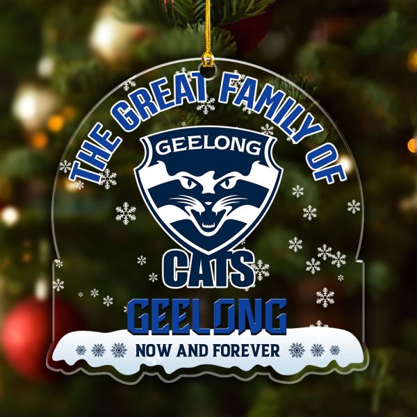 Geelong Football Club Custom Shape Clear 1-sided Acrylic Ornament - VANDH 3521