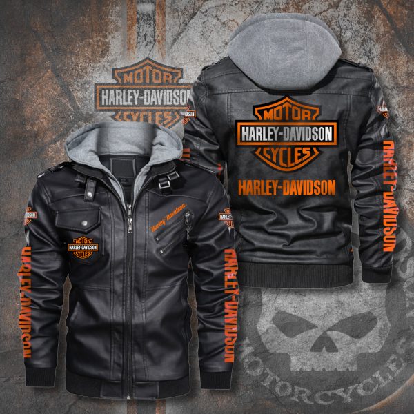Harley Davidson 2D Hooded Leather Coat - TANTN 8325