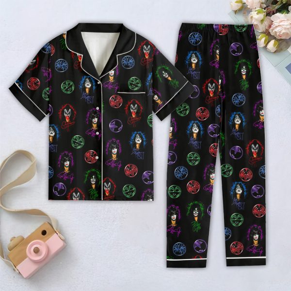Kiss Band Women Short Sleeve Pajamas Set - HOATT 6204