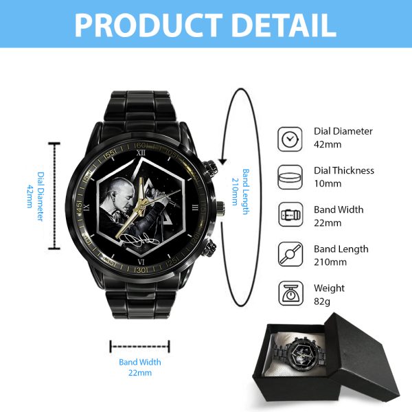 Linkin Park x Chester Bennington Black Stainless Steel Watch - MAITM 8004