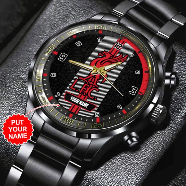 Personalized Liverpool FC Black Stainless Steel Watch - TANTN 8219