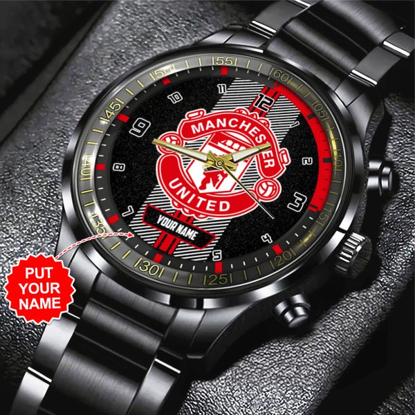 Personalized Manchester United Black Stainless Steel Watch - TANTN 8233