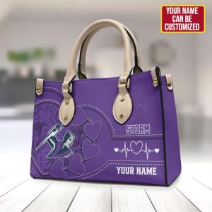 Personalized Melbourne Storm Leather HandBag - VANDH 3405
