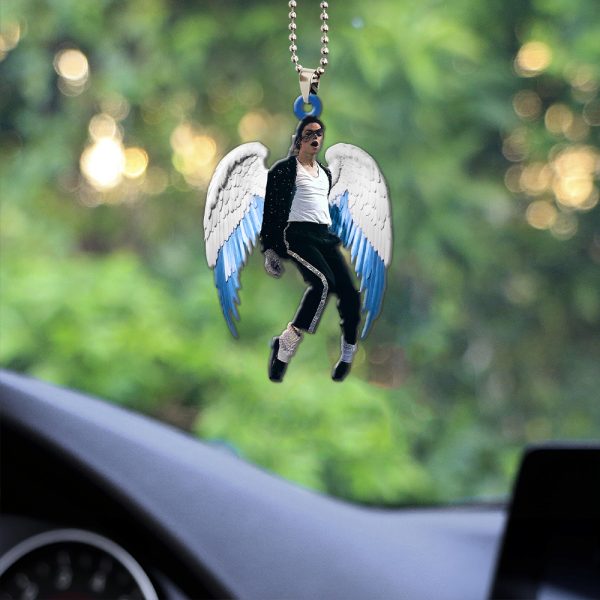 Michael Jackson Custom Shape 2-sided Acrylic Car Ornament - HOATT 6227