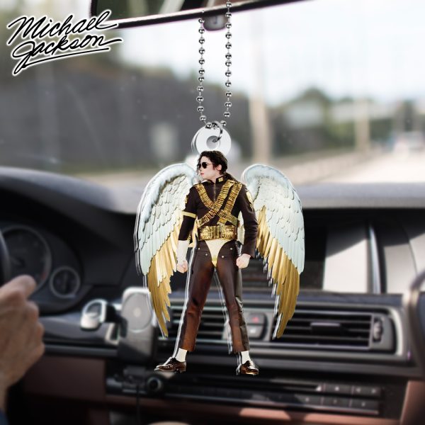 Michael Jackson Custom Shape 2-sided Acrylic Car Ornament - HOATT 6258