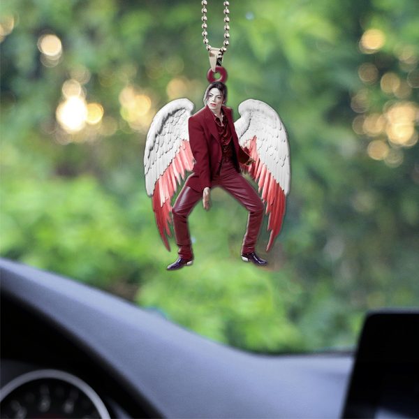 Michael Jackson Custom Shape 2-sided Acrylic Car Ornament - HOATT 6270