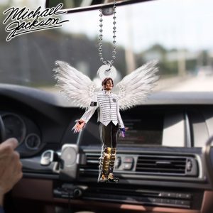 Michael Jackson Custom Shape 2-sided Acrylic Car Ornament - HOATT 6337