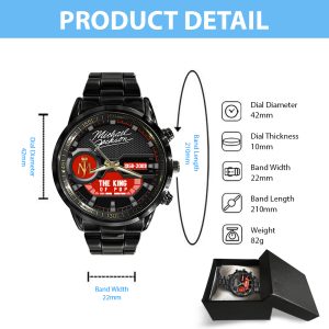 Michael Jackson Black Stainless Steel Watch - HOATT 6255