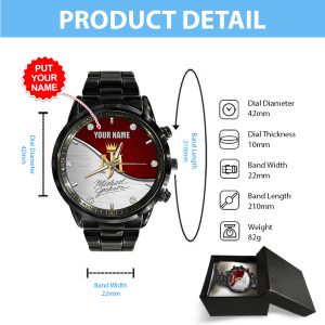 Personalized Michael Jackson Black Stainless Steel Watch - HOATT 6256