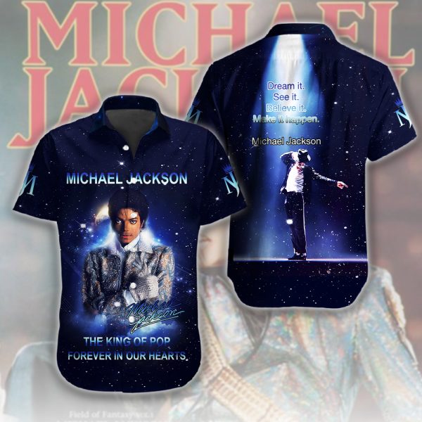 Michael Jackson Short Sleeve Dress Shirt - HOATT 6226.1