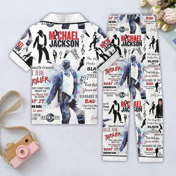 Michael Jackson Women Short Sleeve Pajamas Set - HOATT 6224