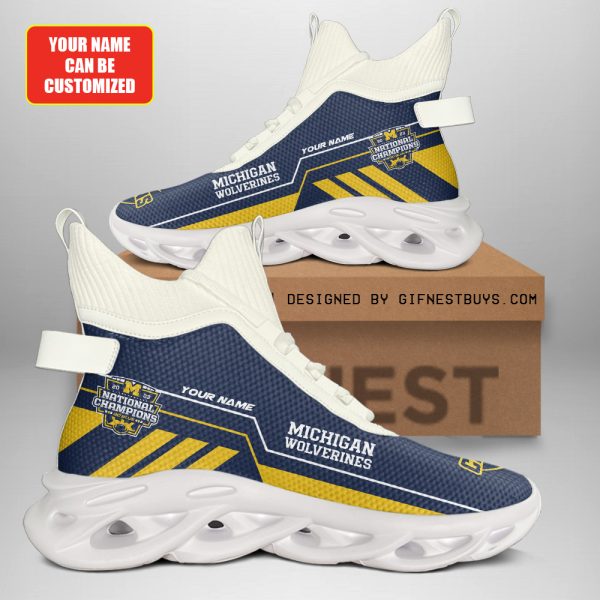 Personalized Michigan Wolverines Football High Top Clunky Sneaker - TANTN 8162