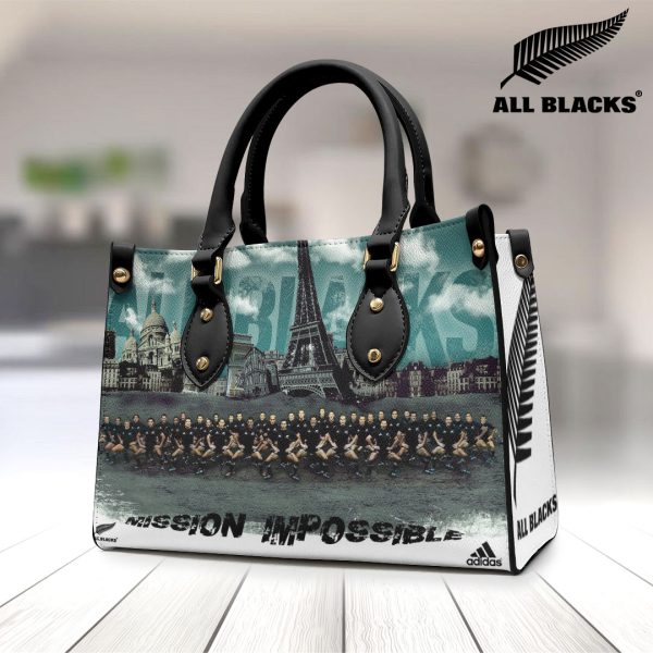 New Zealand National Rugby Union Team All Blacks Leather HandBag - VANDH 3415