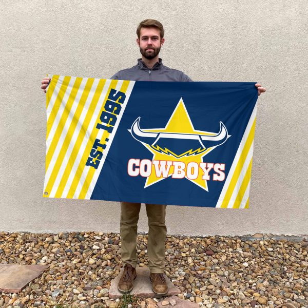 North Queensland Cowboys 3D House Flag - VANDH 3428