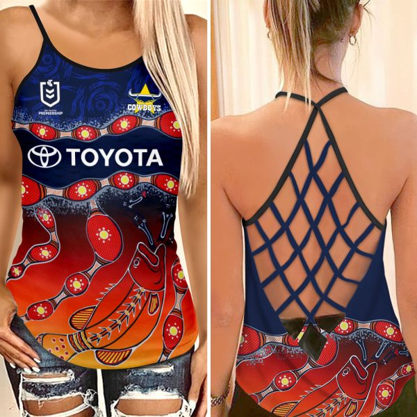 North Queensland Cowboys Criss-Cross Tank Top - VANDH 3418