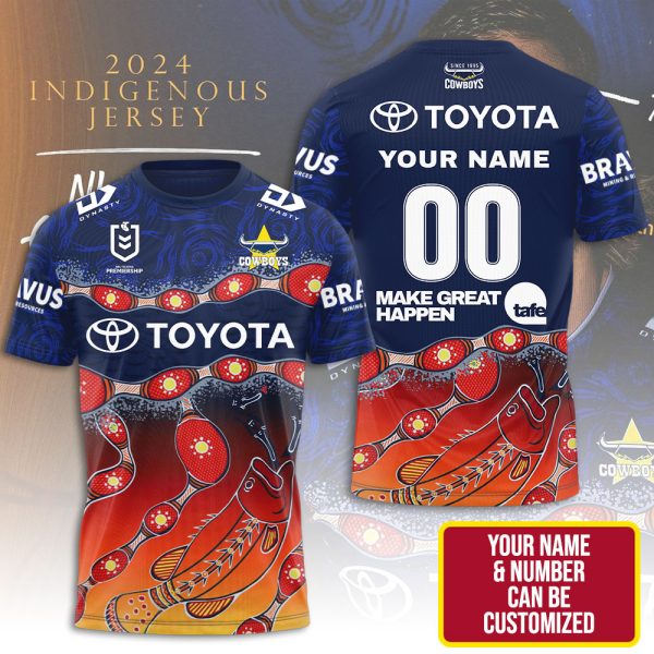 Personalized North Queensland Cowboys 3D Apparel – VANDH 3417