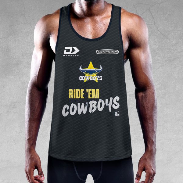 North Queensland Cowboys Y-Back Muscle Tank Top - VANDH 3429