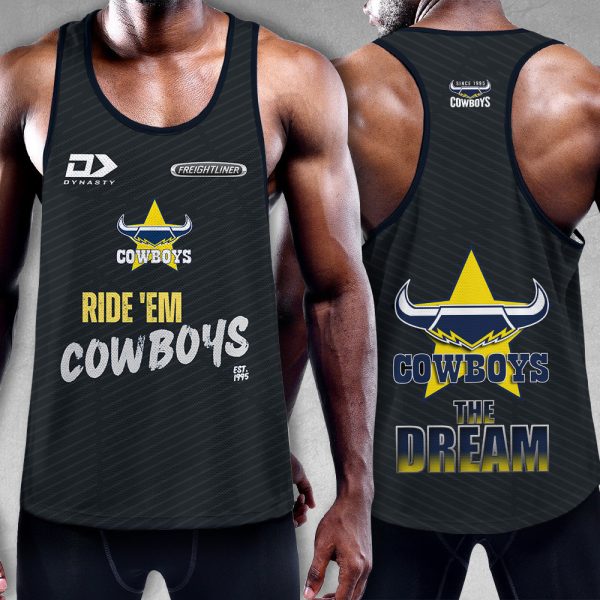 North Queensland Cowboys Y-Back Muscle Tank Top - VANDH 3429