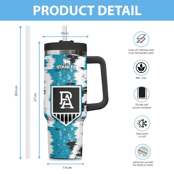 Port Adelaide FC 40oz Stanley Tumbler - HUNGVV 7050
