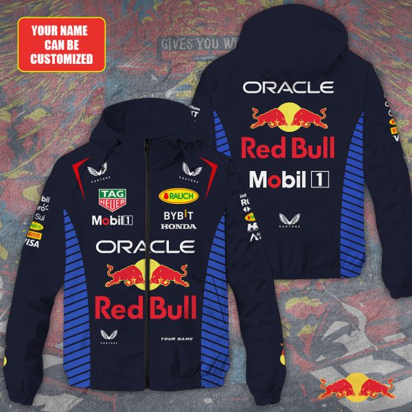 Personalized Red Bull Racing F1 3D Windbreaker Jacket - TANTN 8297
