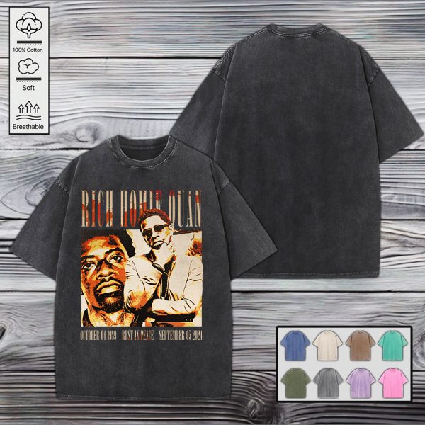 Rich Homie Quan 2D Acid Washed Cotton Shirt - HUNGVV 7066