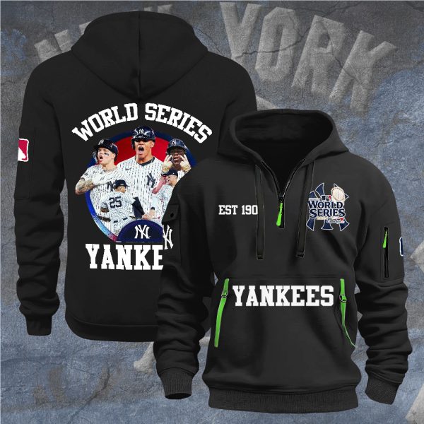 New York Yankees 2D Quarter Zip Hoodie - MAITM 8512