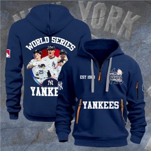 New York Yankees 2D Quarter Zip Hoodie - MAITM 8512