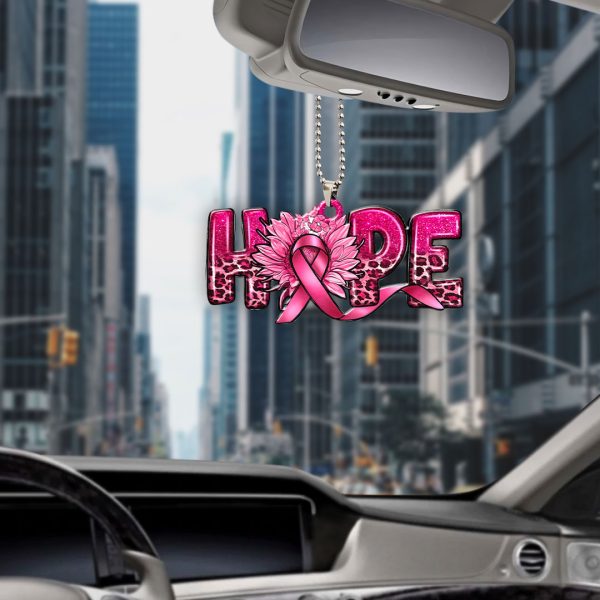 Breast Cancer Awareness Custom Shape 1-sided Acrylic Car Ornament - HOATT 6584
