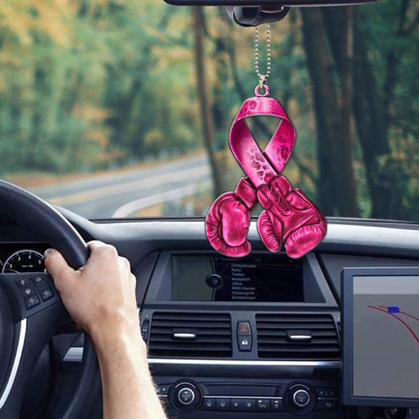 Breast Cancer Awareness Custom Shape 2-sided Acrylic Car Ornament - HOATT 6582
