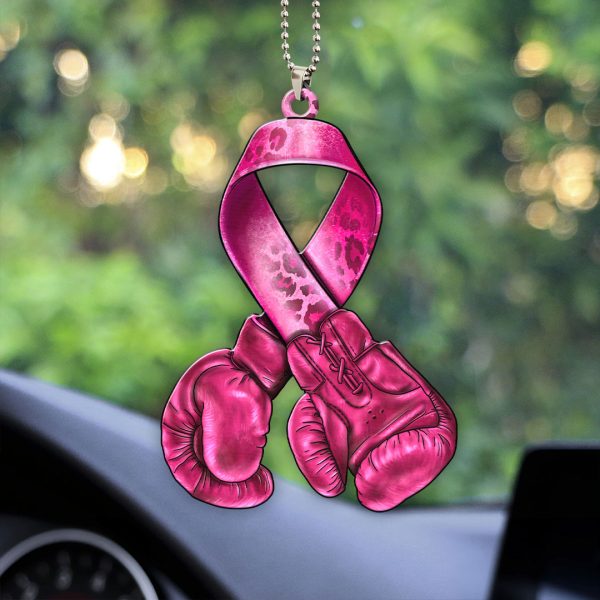 Breast Cancer Awareness Custom Shape 2-sided Acrylic Car Ornament - HOATT 6582