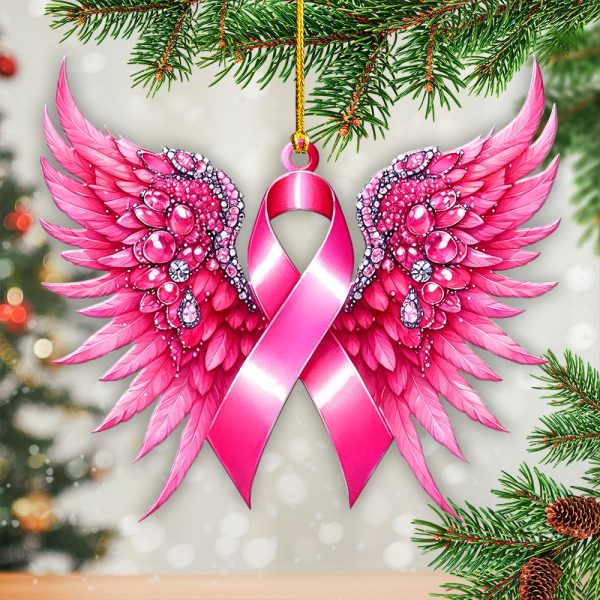 Breast Cancer Awareness Custom Shape 2-sided Acrylic Ornament – GNE 1767