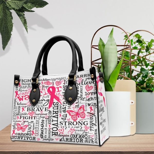 Breast Cancer Awareness Leather HandBag - HOATT 6590