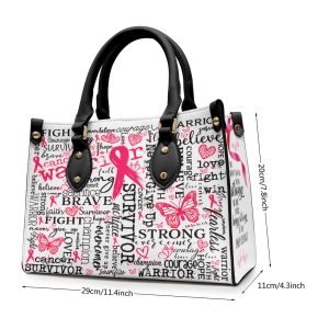 Breast Cancer Awareness Leather HandBag - HOATT 6590
