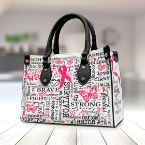 Breast Cancer Awareness Leather HandBag - HOATT 6590