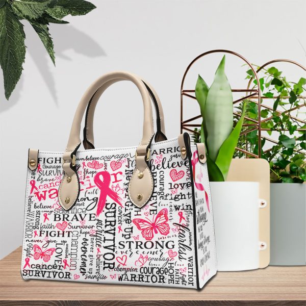 Breast Cancer Awareness Leather HandBag - HOATT 6590