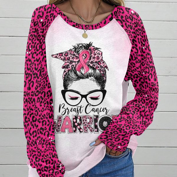 Breast Cancer Awareness Round Neck Raglan Sleeve Sweatshirt – HOATT 6588