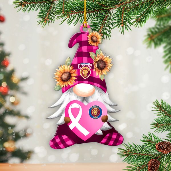 Breast Cancer Awareness x Brisbane Lions Custom Shape 2-sided Acrylic Ornament – GNE 1736