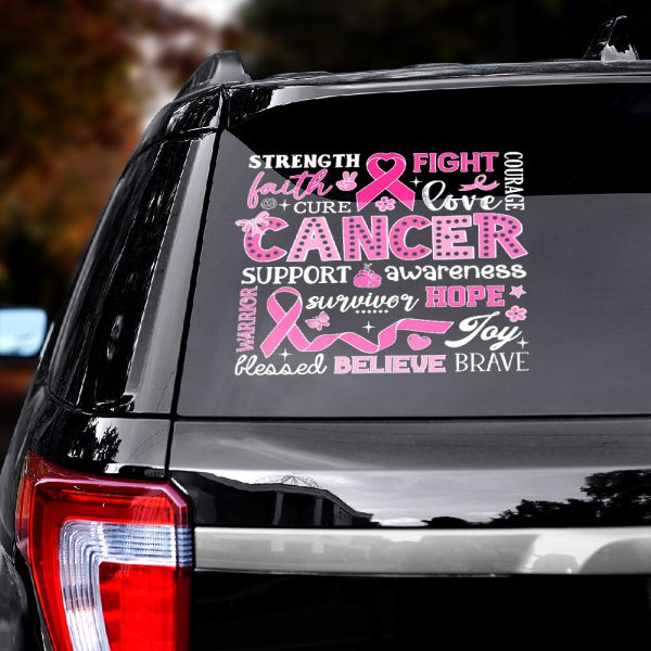 Breast Cancer Awareness 3D Decal – HOATT 6592
