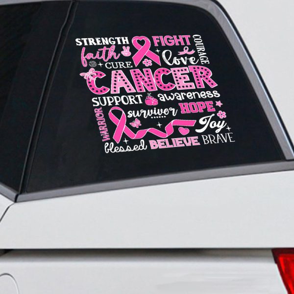 Breast Cancer Awareness 3D Decal – HOATT 6592