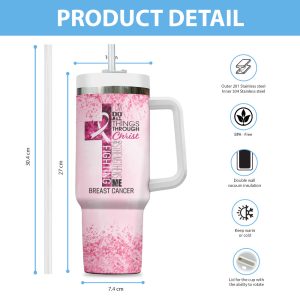 Breast Cancer Awareness 40oz Stanley Tumbler - HOATT 6639