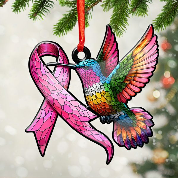 Breast Cancer Awareness Custom Shape 2-sided Acrylic Ornament – GNE 1774