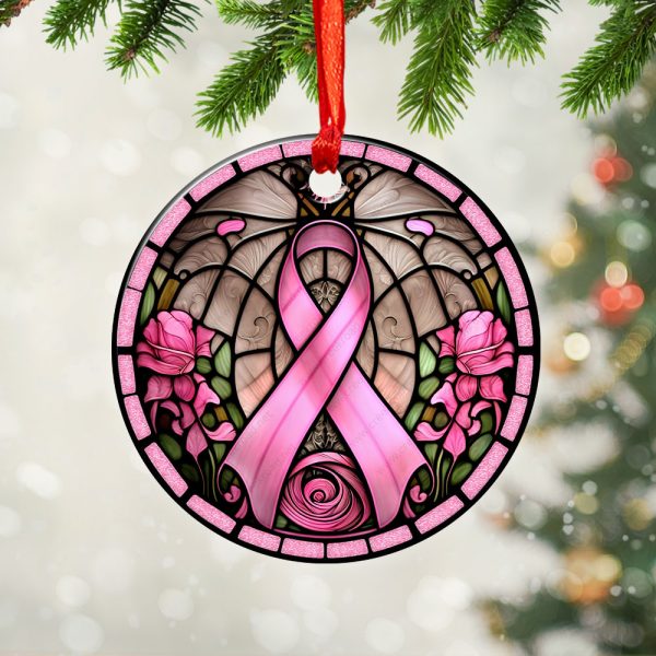 Breast Cancer Awareness Fixed Shape 2-sided Acrylic Ornament - GNE 1779