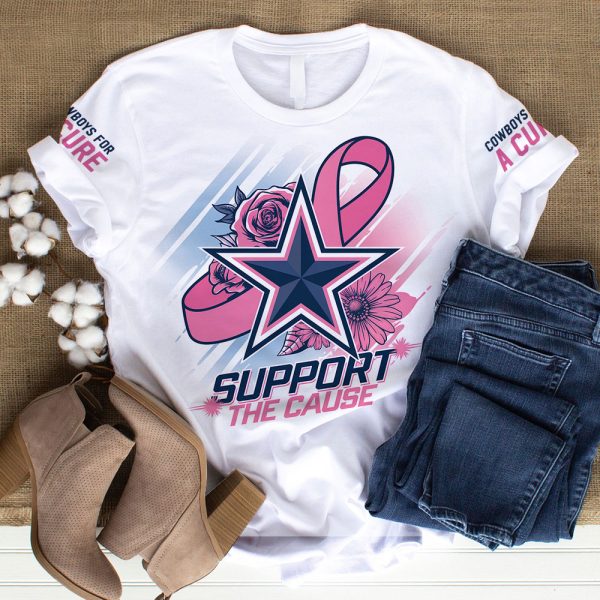 Breast Cancer Awareness x Dallas Cowboys 3D T-Shirt - GNE 1740