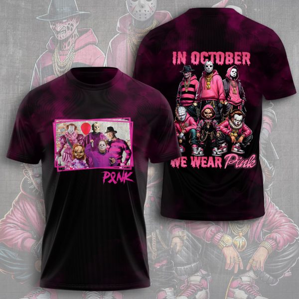 Breast Cancer Awareness x Horror Movies 3D Apparel - VANDH 3669