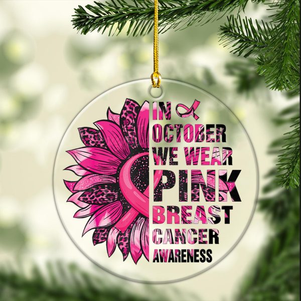 Breast Cancer Awareness Custom Shape Clear 1-sided Acrylic Ornament - HOATT 6817
