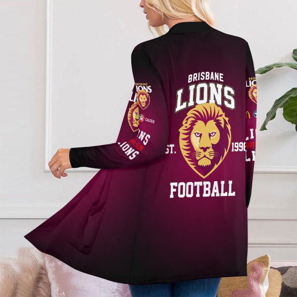 Brisbane Lions Women's Patch Pocket Cardigan - VANDH 3760