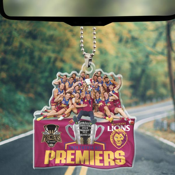 Brisbane Lions Custom Shape Clear 1-sided Car Ornament - HOATT 6871