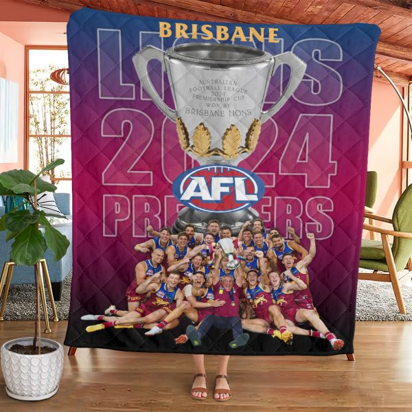Brisbane Lions Quilt Blanket - HOATT 6874