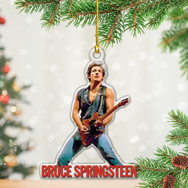 Bruce Springsteen Custom Shape Clear 1-sided Acrylic Ornament - HOATT 6788